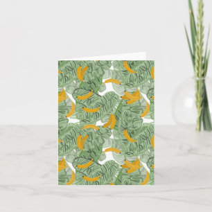 Carte Banane tropicale moderne Motif vert