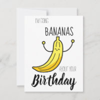 Bananes À propos de votre jeu de mots d'anniversai