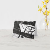 Carte Banc dans la neige (Fleur jaune)