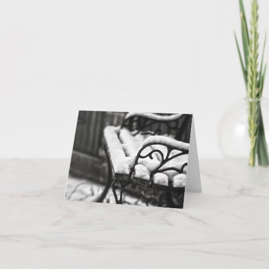 Carte Banc dans la neige (Devant)