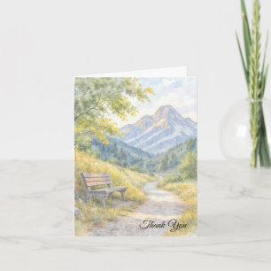 Carte Banc De Merci Sympathique Avec Montagnes