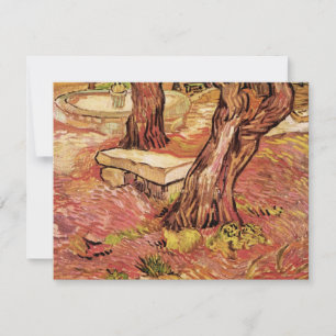 Carte Banc de pierre Van Gogh en Jardin, Hôpital St Paul