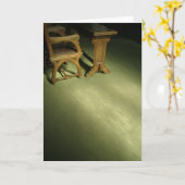 Carte Banc d'église dans après-midi lumière Prague en (Fleur jaune)