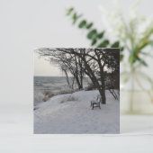 Carte Banc d'hiver canadien en neige (Debout devant)