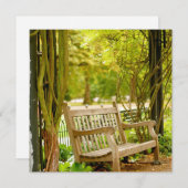 Carte Banc du parc d'automne (Devant / Derrière)