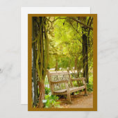 Carte Banc du parc d'automne (Devant / Derrière)