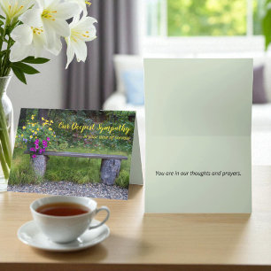Carte Banc rustique floral scénique de sympathie profond