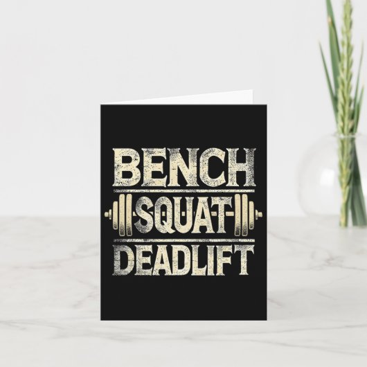 Carte Banc Squat Deadlift Barbell Bodybuilding (Devant)