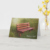 Carte Banc vide dans la pensée Fleur sauvage de vous (Fleur jaune)