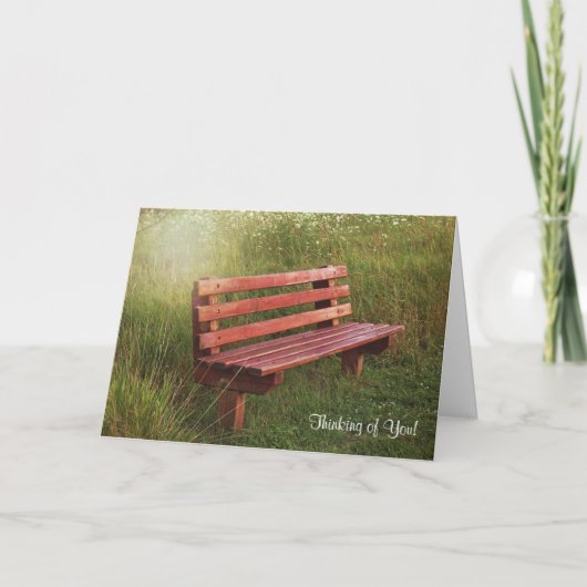 Carte Banc vide dans la pensée Fleur sauvage de vous (Devant)