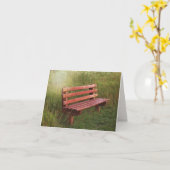 Carte Banc vide en Fleur sauvage (Fleur jaune)