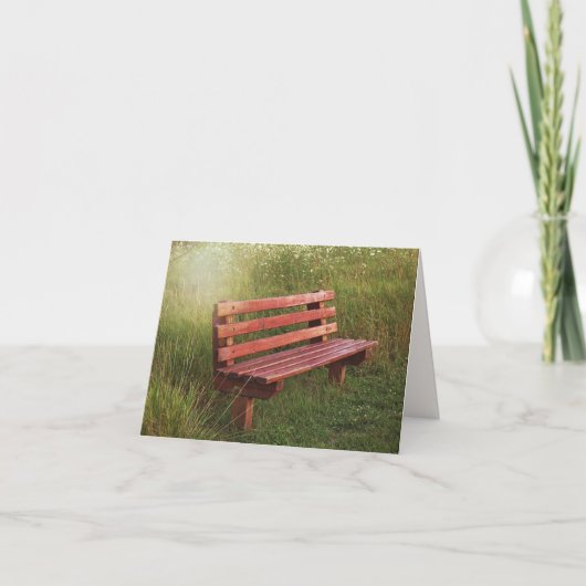 Carte Banc vide en Fleur sauvage (Devant)