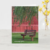 Carte Banc Vous-vide de Mlle sous le saule (Fleur jaune)