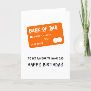 Carte bancaire de Fête des pères amusante Bank of 