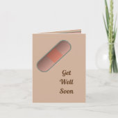 Carte Bandaid Obtenez Bien Bientôt Texte Personnalisable (Devant)
