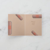 Carte Bandaid Obtenez Bien Bientôt Texte Personnalisable (Intérieur)