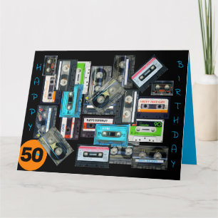 Carte Bande audio rétro Cassette Mixbande Nom Anniversai