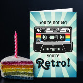 Carte Bande audio Retro N'importe quel âge Anniversaire