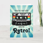 Carte Bande audio Retro N'importe quel âge Anniversaire (Devant)
