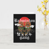 Carte Bande de Badminton, Scorpions Rose Sportive Floral (Fleur jaune)