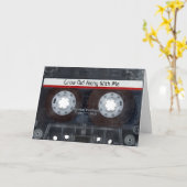 Carte Bande de cassette anniversaire (Fleur jaune)