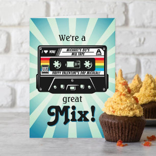 Carte Bande de cassette audio Retro "Great Mix" Valentin