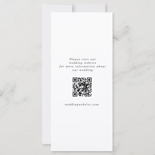 Carte Bande de photos Code QR Mariage Enregistrer la dat (Dos)