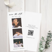 Carte Bande de photos Code QR Mariage Enregistrer la dat