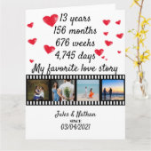 Carte Bande de photos pour une affiche de 13 ans d'anniv (Fleur jaune)