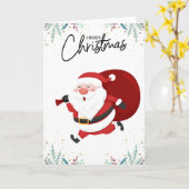 Carte Bande dessinée amusante moderne Joyeux Noël Festif (Fleur jaune)