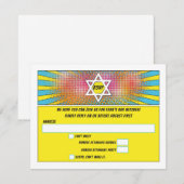 Carte Bande dessinée Barre de livre Mitzvah ou Bat mitzv (Devant / Derrière)