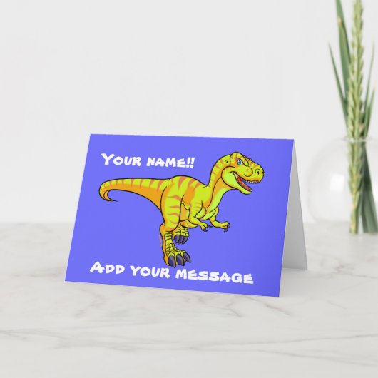 Carte Bande dessinée de T-Rex (Devant)