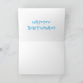 Carte Bande dessinée drôle d'anniversaire de joueur de (Intérieur)