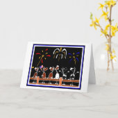 Carte Bande dessinée heureuse de cheval de Jour de la (Fleur jaune)