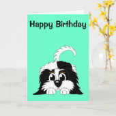 Carte Bande dessinée mignonne Cavachon (Fleur jaune)