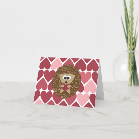 Carte Bande dessinée mignonne HedgehogHedgehugs et (Devant)