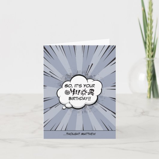 Carte Bande dessinée personnalisée (Devant)