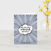 Carte Bande dessinée personnalisée (Fleur jaune)