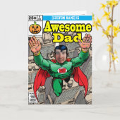 Carte Bande dessinée Superhero personnalisable Anniversa (Fleur jaune)