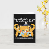 Carte Bande Jaune Douce Mois De Sensibilisation Au Cance (Fleur jaune)