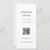 Carte Bande photo avec code QR Mariage Enregistrer la da (Dos)