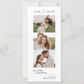 Carte Bande Photo HARLOW Minimaliste Enregistrer La Date (Devant)