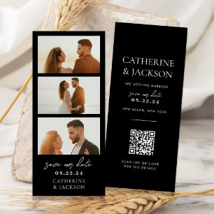 Carte Bande photo moderne Qr Code Mariage Enregistrer la