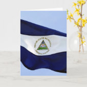 Carte bandera de nicaragua (Fleur jaune)