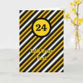 Carte Bandes arc-en-ciel blanc jaune (Fleur jaune)