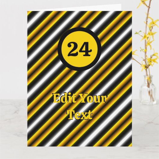 Carte Bandes arc-en-ciel blanc jaune (Fleur jaune)