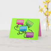 Carte Bandes de cassettes colorées (Fleur jaune)