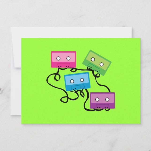 Carte Bandes de cassettes colorées (Devant)