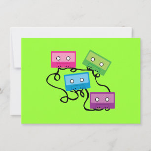 Carte Bandes de cassettes colorées