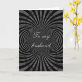 Carte Bandes grungy rétro pour mari (Fleur jaune)